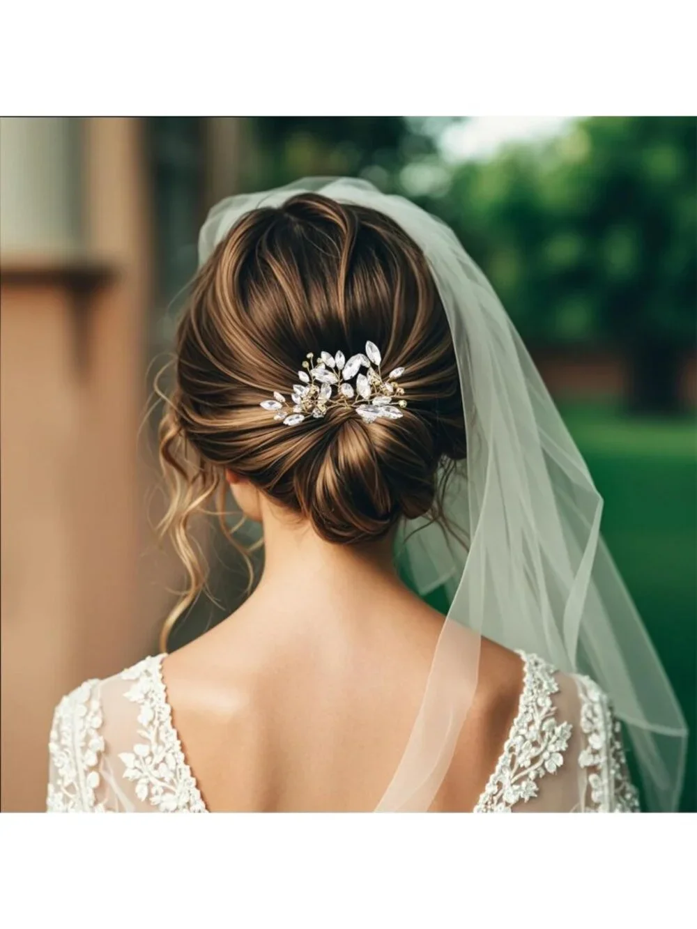 10 Pcs Rhinestone Bridal Hair Pins - Crystal Hair Accessories for Brides